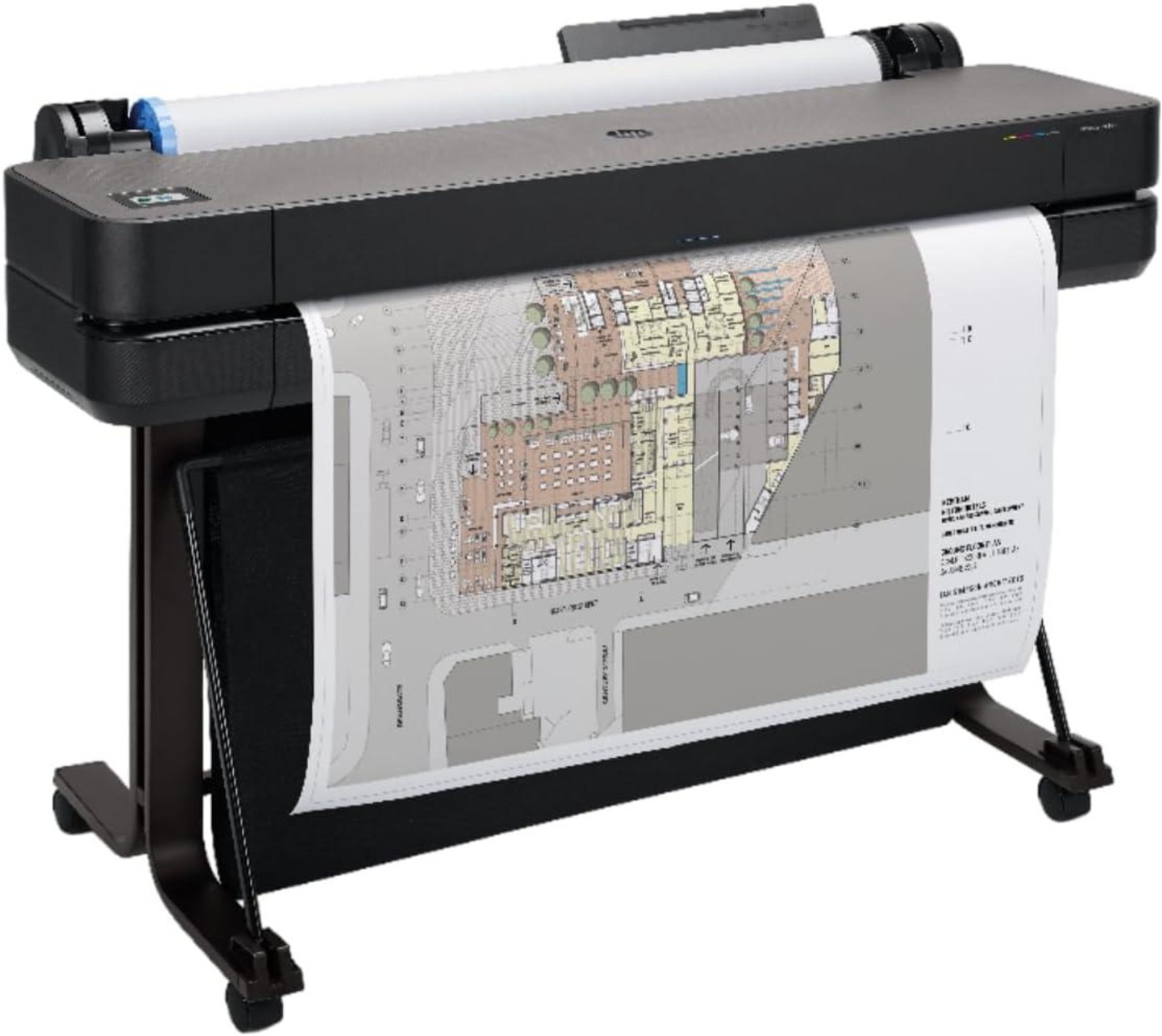 HP DesignJet T630 Large Format Color Plotter Printer - 36-inch, with Auto Sheet Feeder, Media Bin & Stand