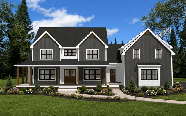 Front elevation of Plan 240201