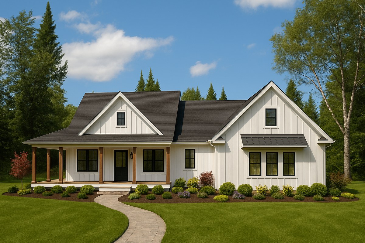 Front elevation of house plan 240504