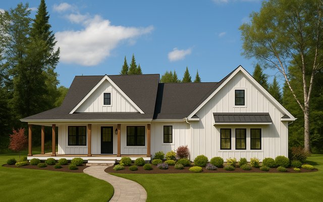 Front elevation of Plan 240504