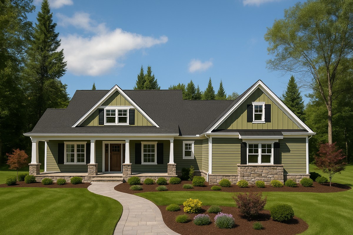 Front elevation of house plan 240506