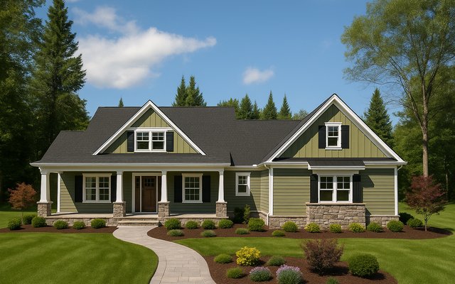 Front elevation of Plan 240506