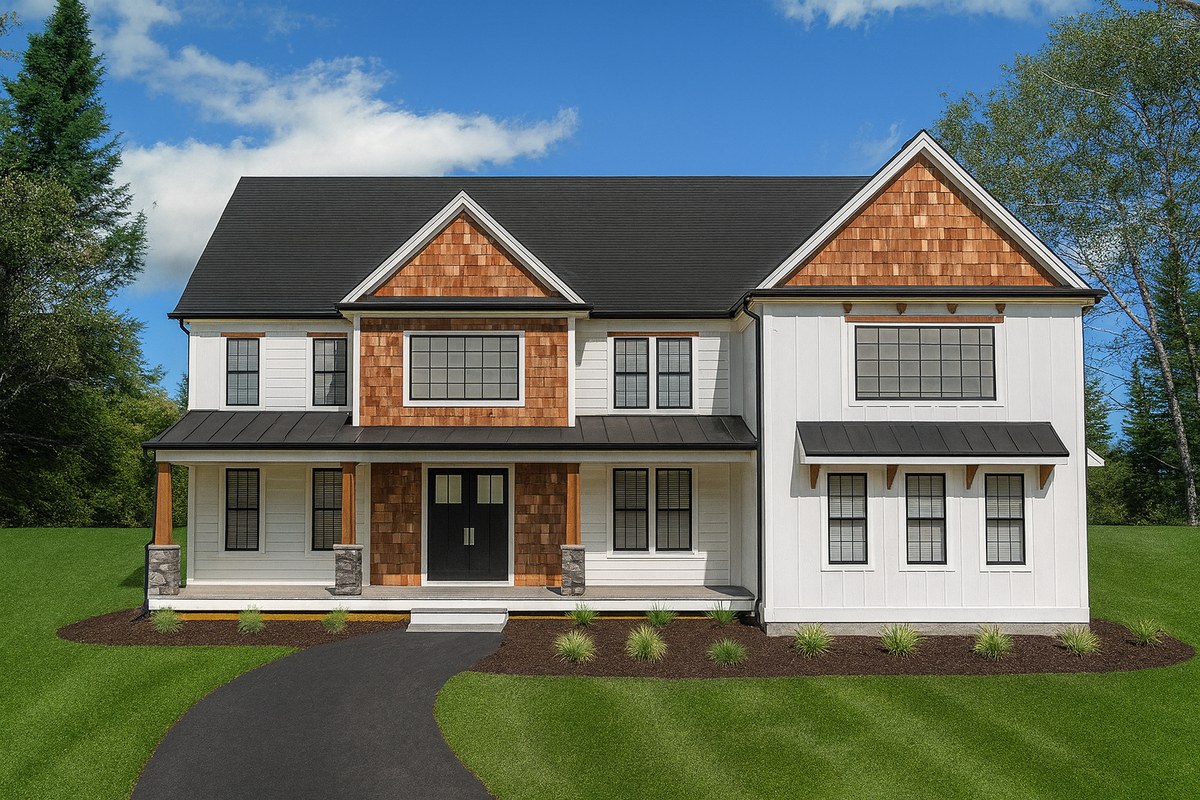 Front elevation of house plan 240909