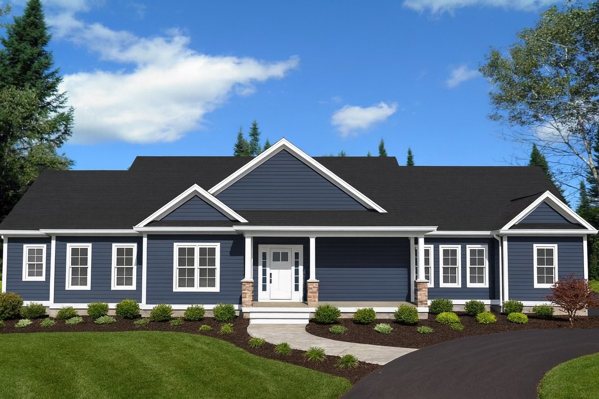 Front elevation of house plan 241003