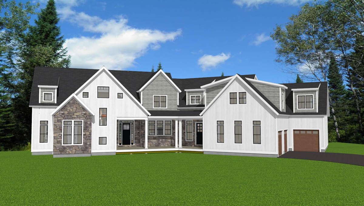 Front elevation of house plan 241102