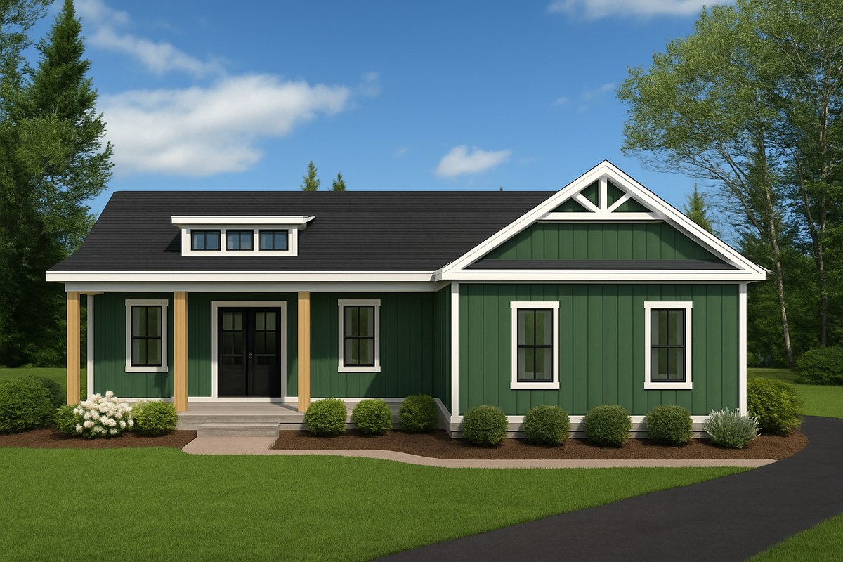 Front elevation of house plan 241104