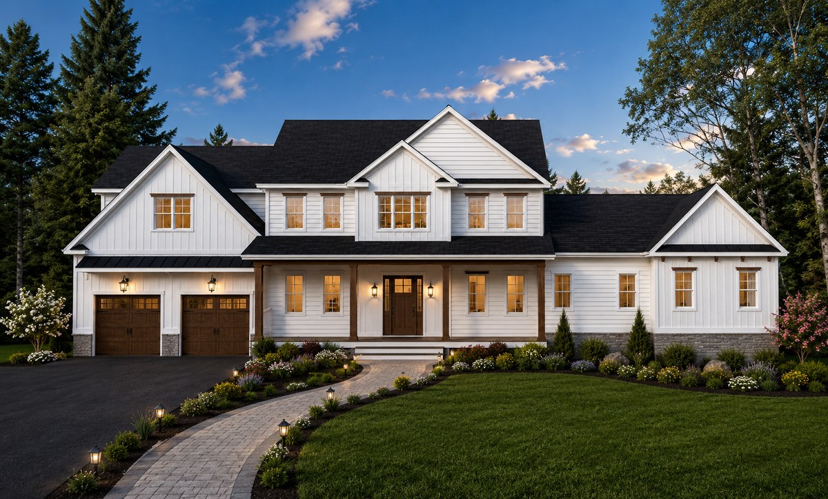 Front elevation of house plan 241105