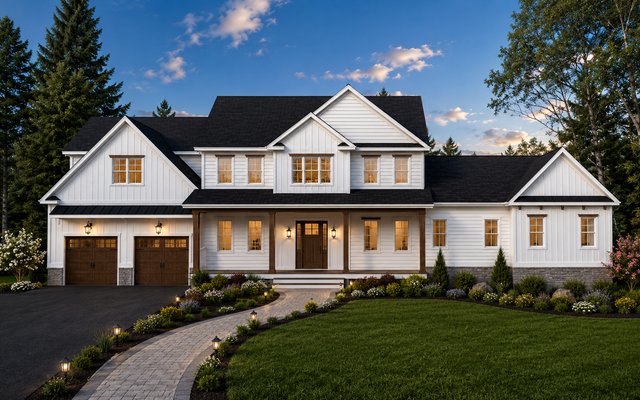 Front elevation of Plan 241105