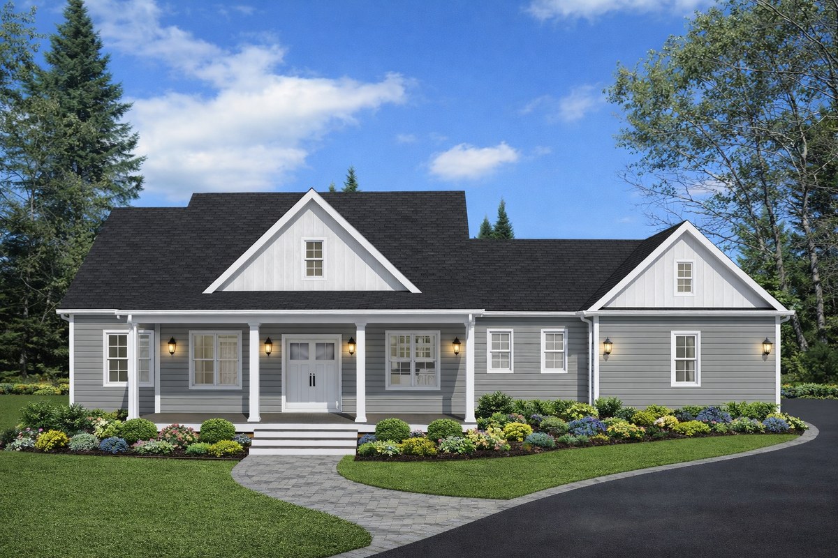Front elevation of house plan 241204