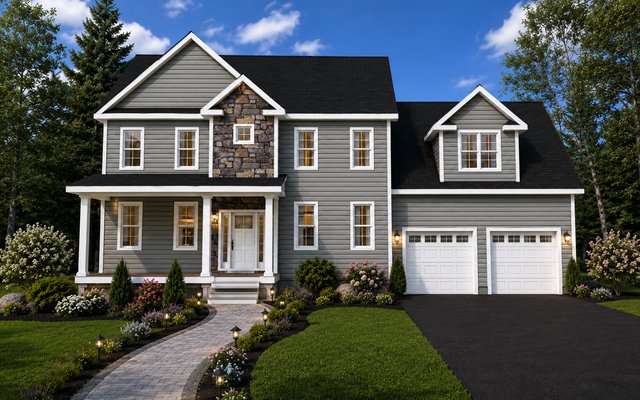 Front elevation of Plan 250201