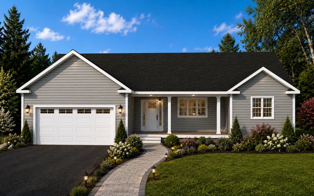Front elevation of Plan 250302