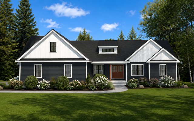 Front elevation of Plan 250306