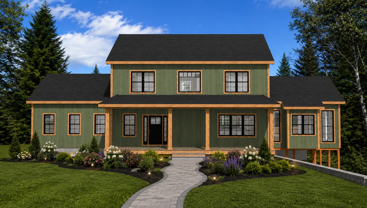 Front elevation of house plan 260302