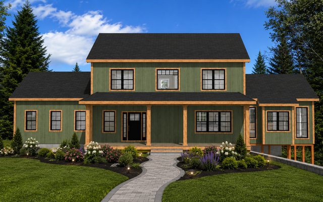 Front elevation of Plan 260302