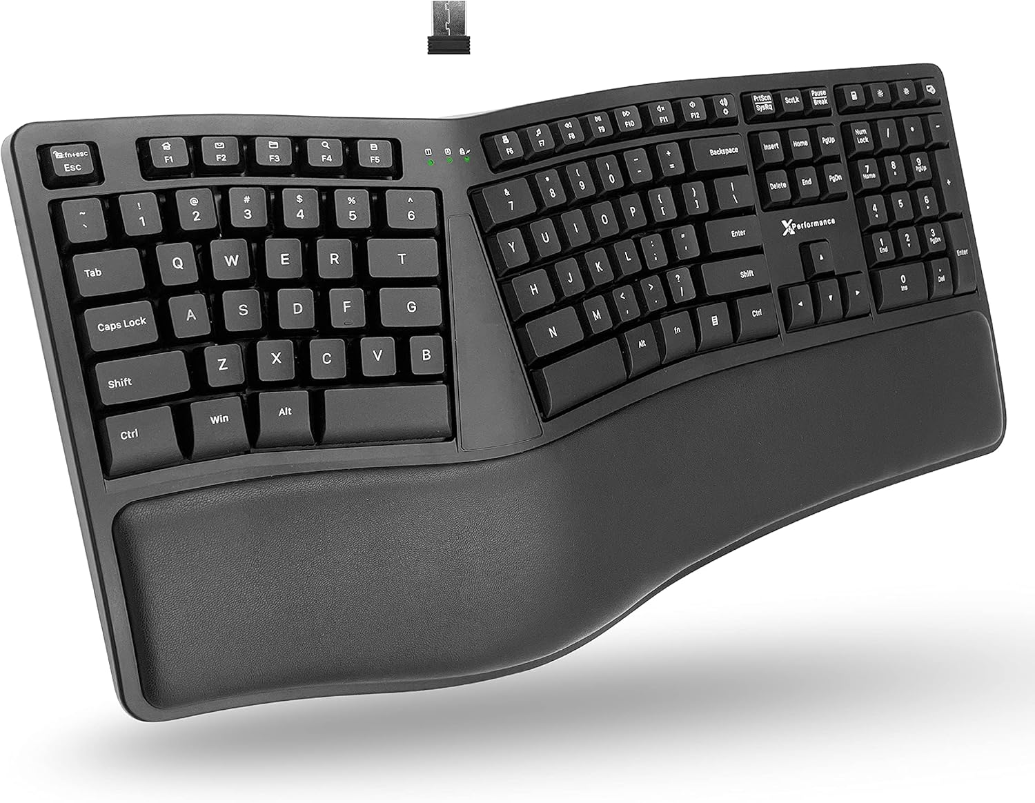 X9 Wireless Ergonomic Keyboard with Cushioned Wrist Support